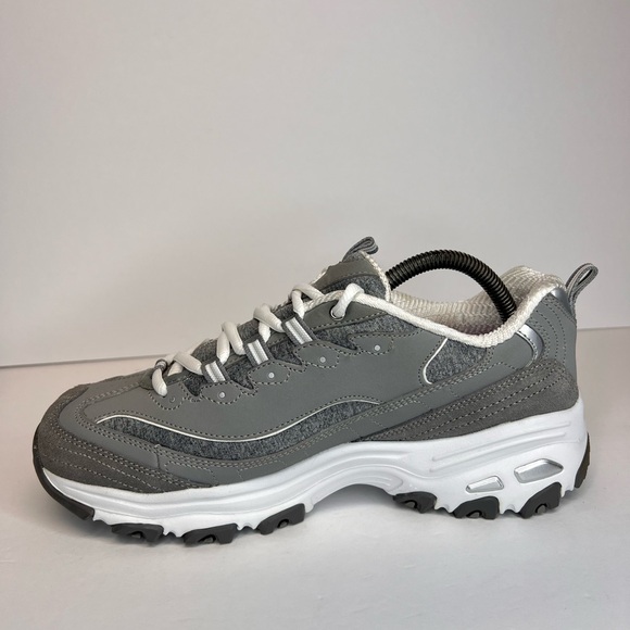 Women’s Skechers D’Lites Me Time Air Cooled Memory Foam Grey Sz 9.5 Wide NWOB - Picture 9 of 14